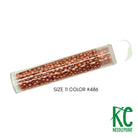 Size 11 Seed Beads 486 Galvanized Bright Copper - KC Needlepoint