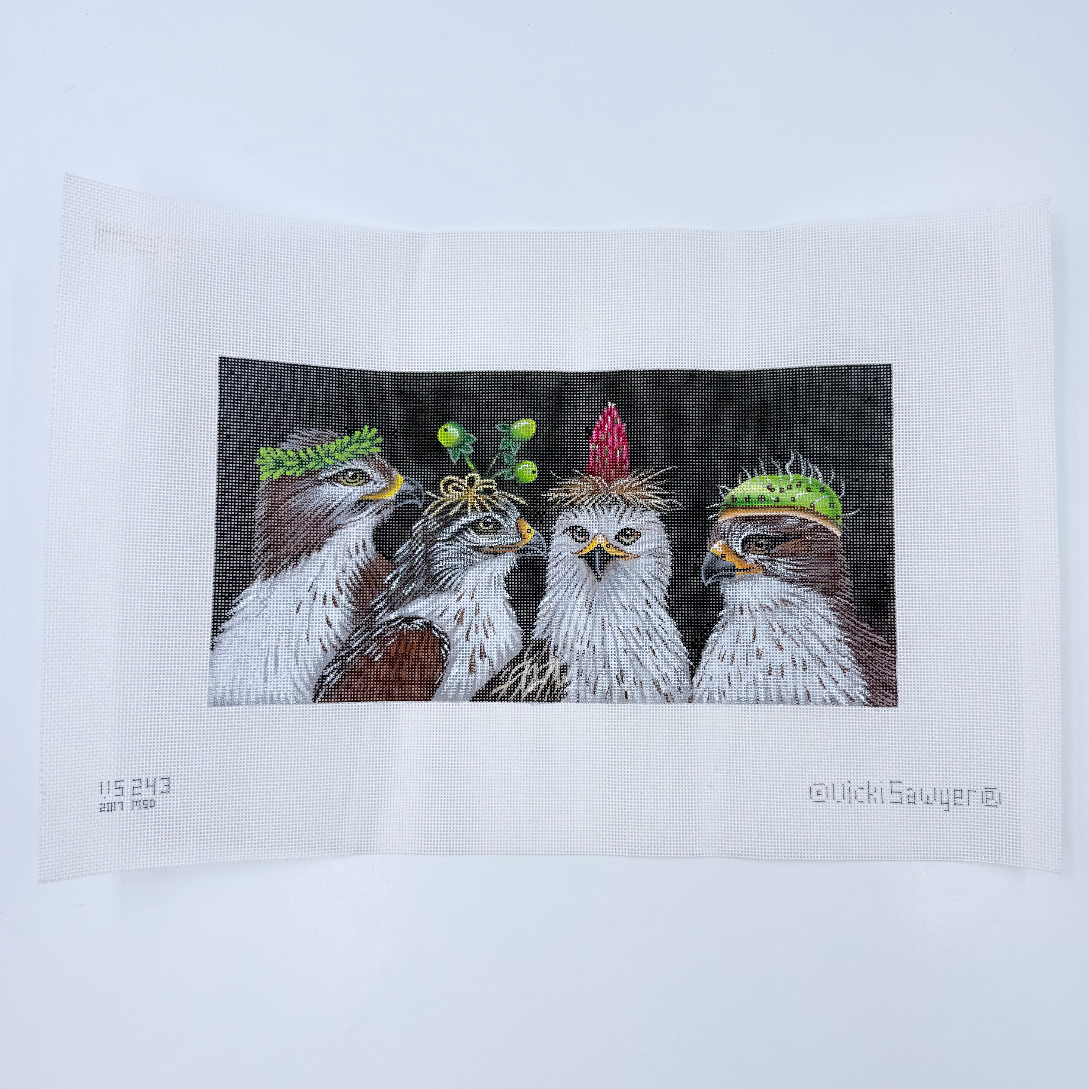 Hawks Needlepoint Canvas - KC Needlepoint