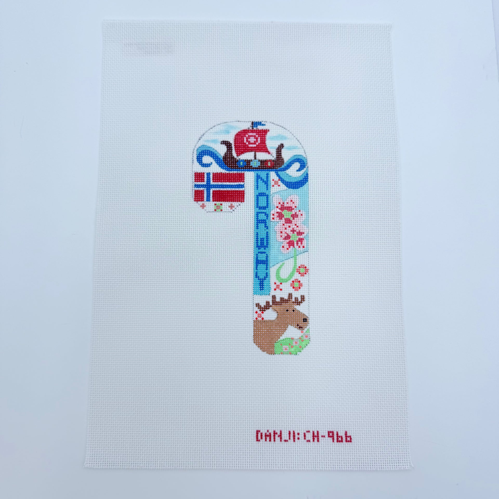Norway Travel Candy Cane Canvas – KC Needlepoint