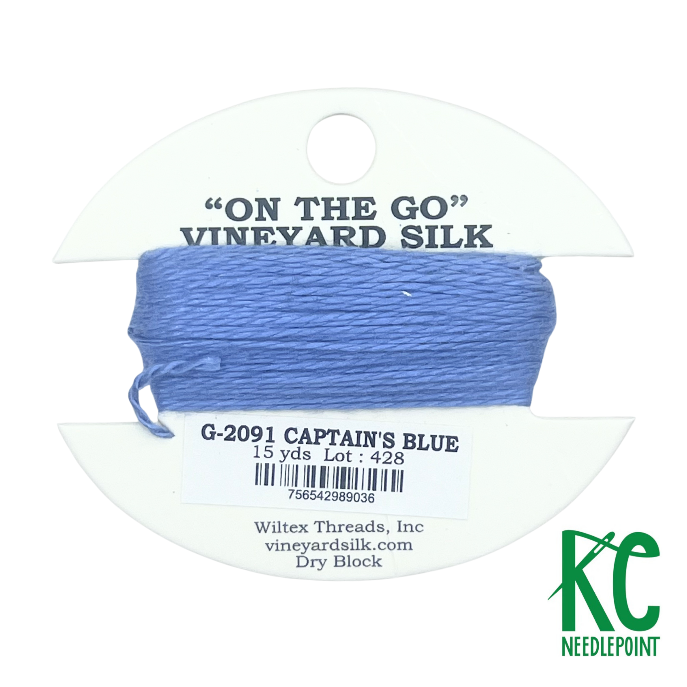 Vineyard Silk Card G2091 Captain's Blue - KC Needlepoint