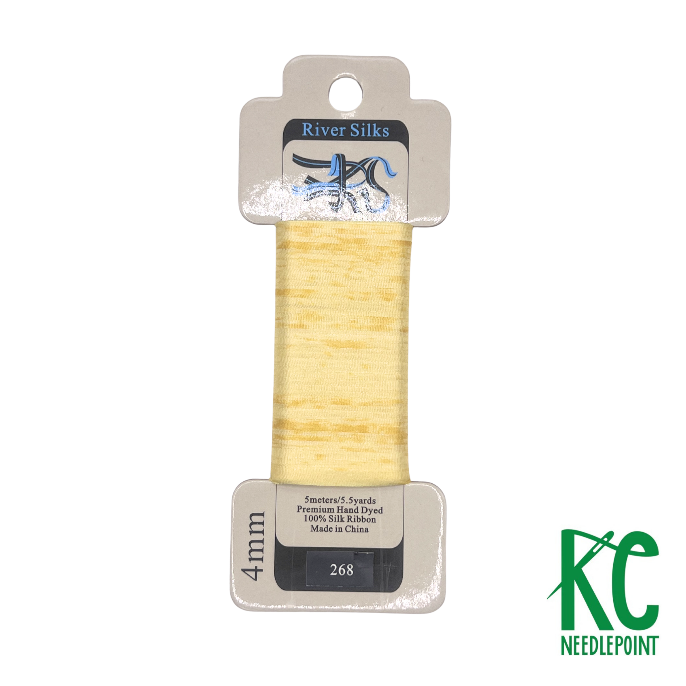 Silk Ribbon 4mm 268 Overdyed Sunshine - KC Needlepoint