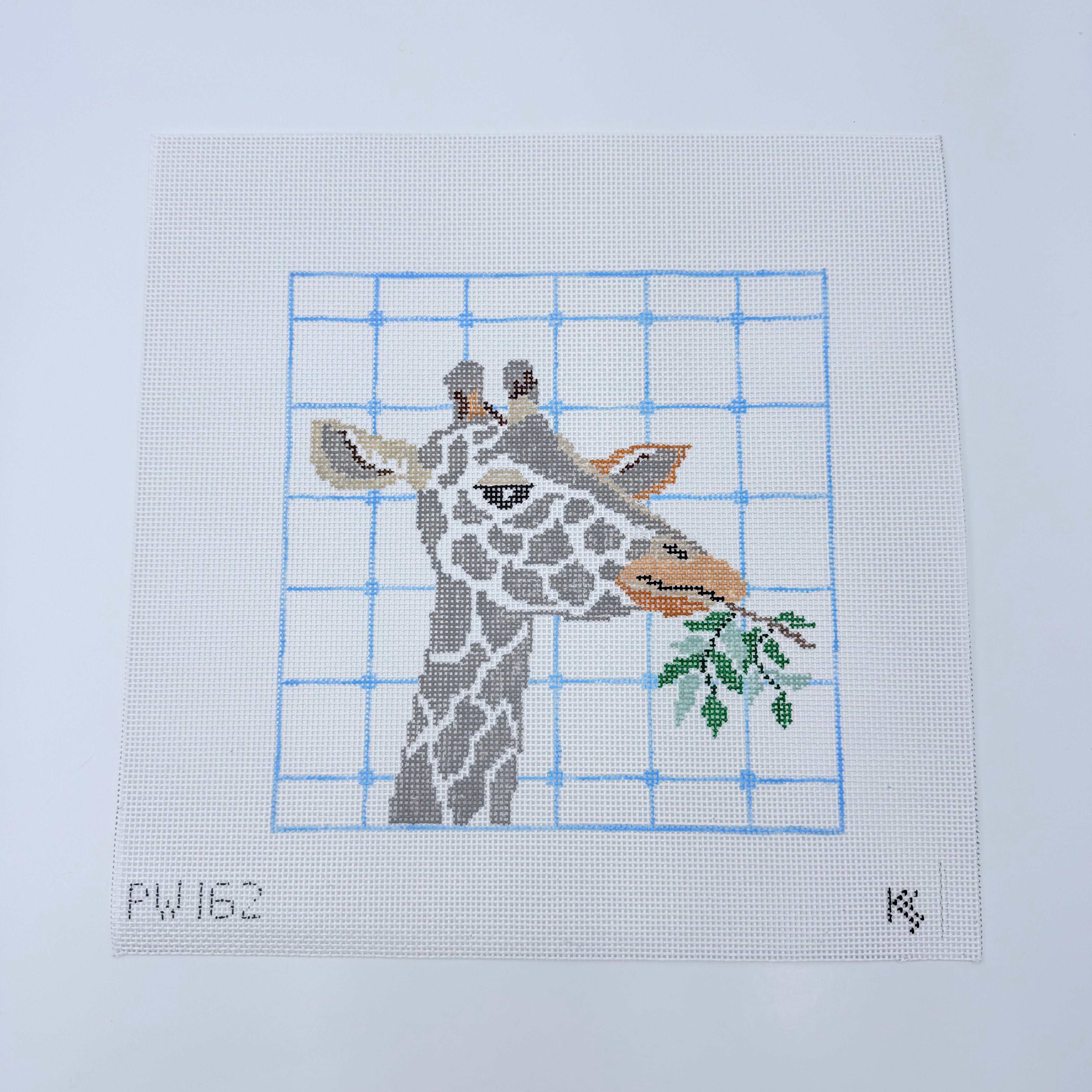 Giraffe Pillow Canvas - KC Needlepoint