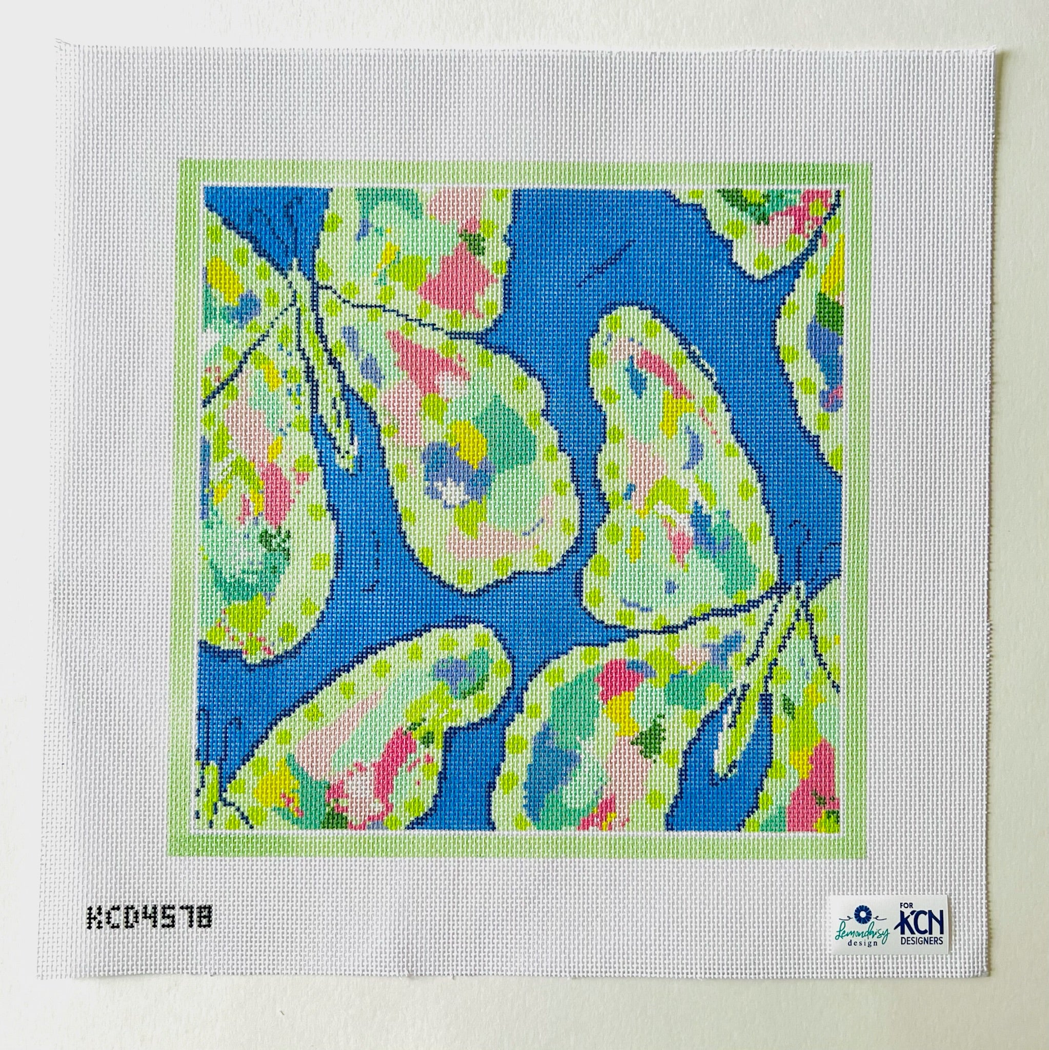 Butterfly Pillow Canvas - KC Needlepoint