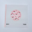 Pink Santa Mug Round Canvas - KC Needlepoint