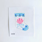 Seashell Ornament Sized Stocking Canvas - KC Needlepoint