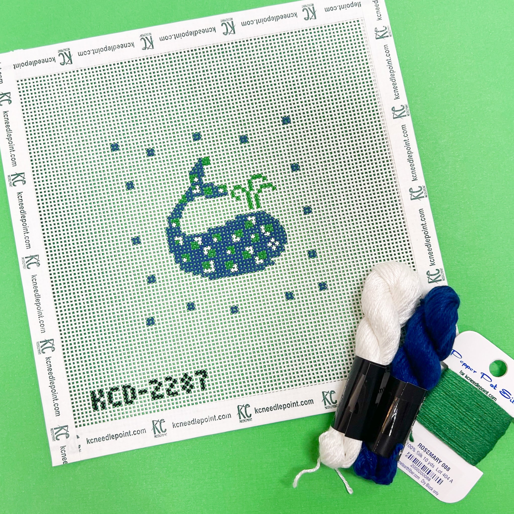 Polka Dot Whale Kit - KC Needlepoint