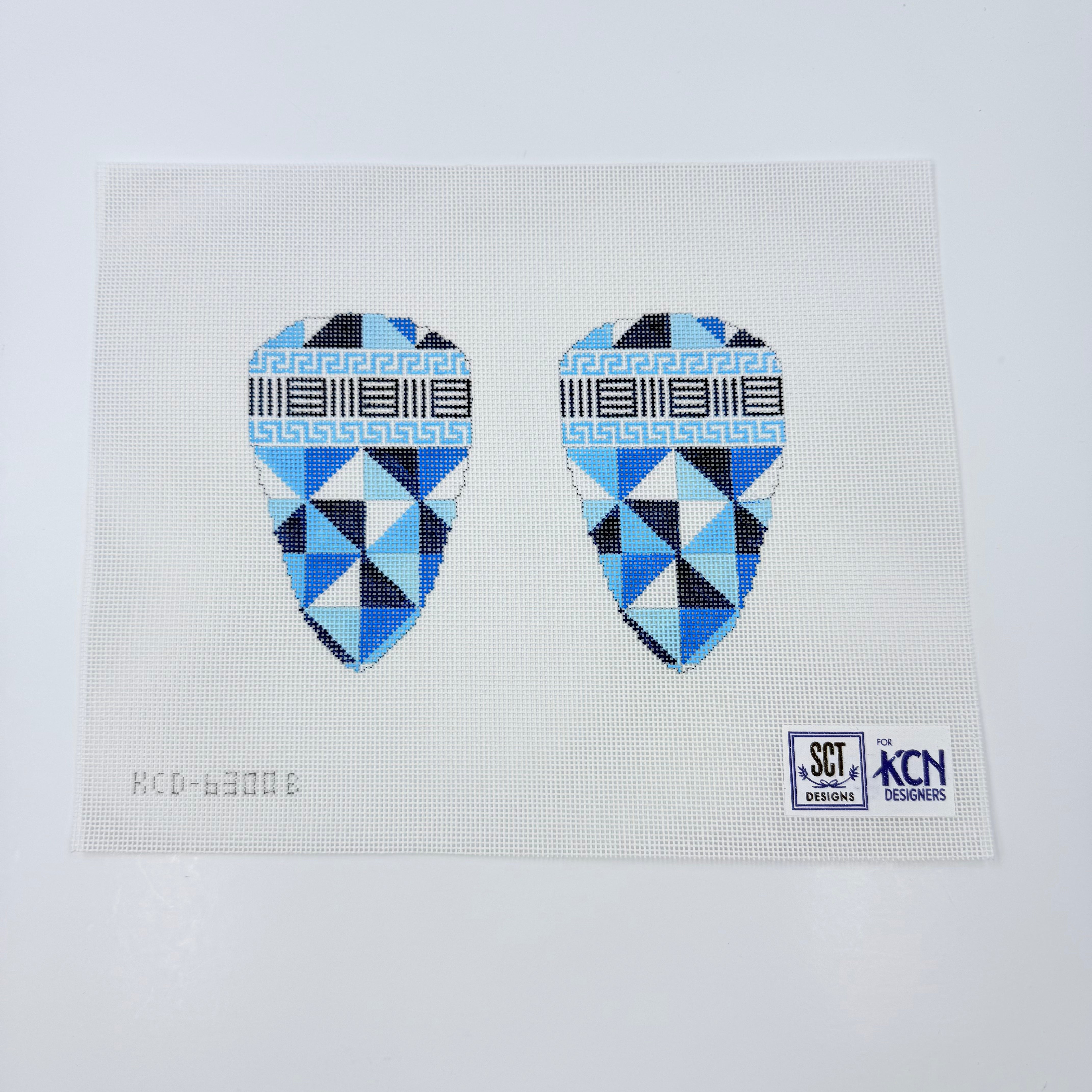 Blue Diamond Scissor Case Canvas - KC Needlepoint