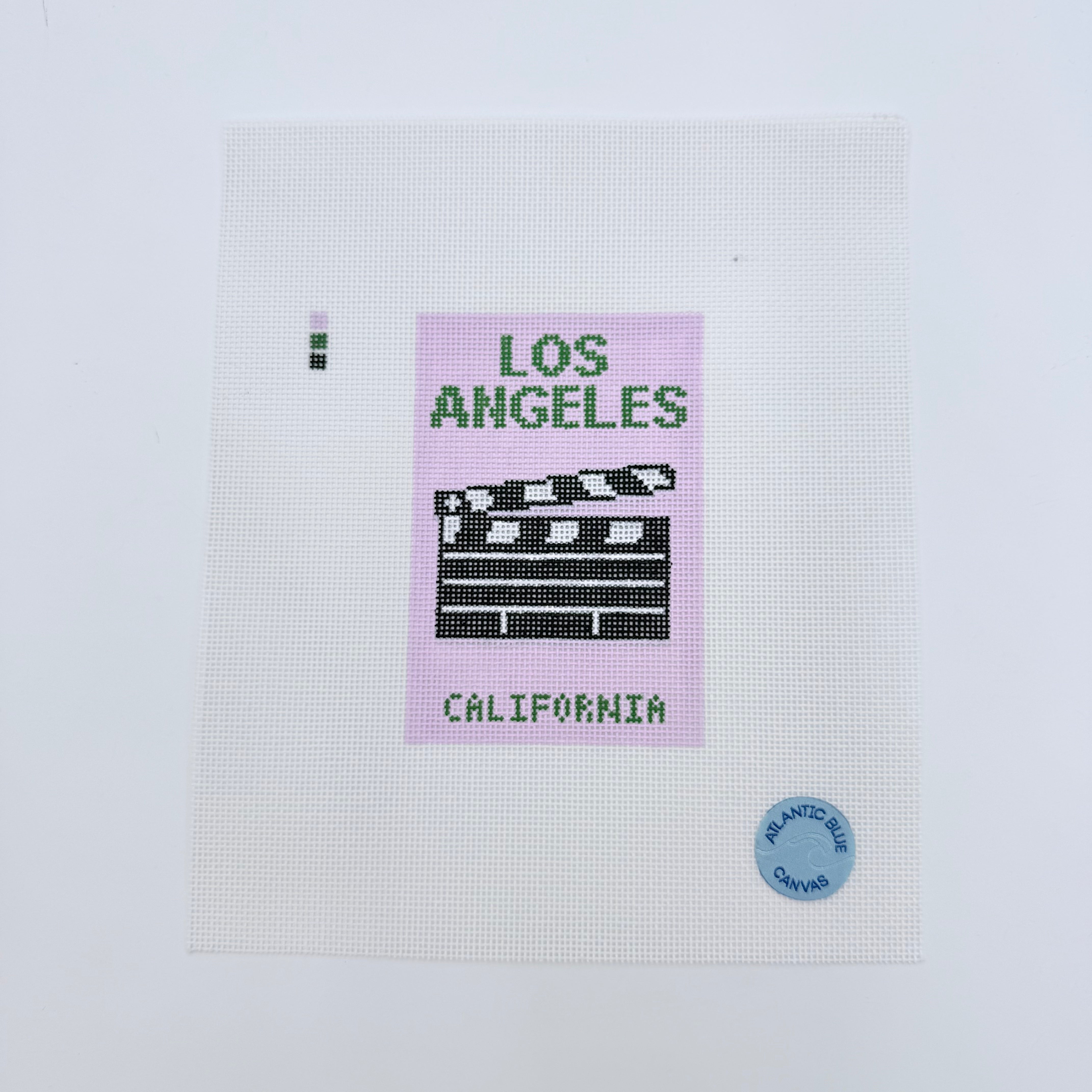 Los Angeles Travel Book Canvas - KC Needlepoint