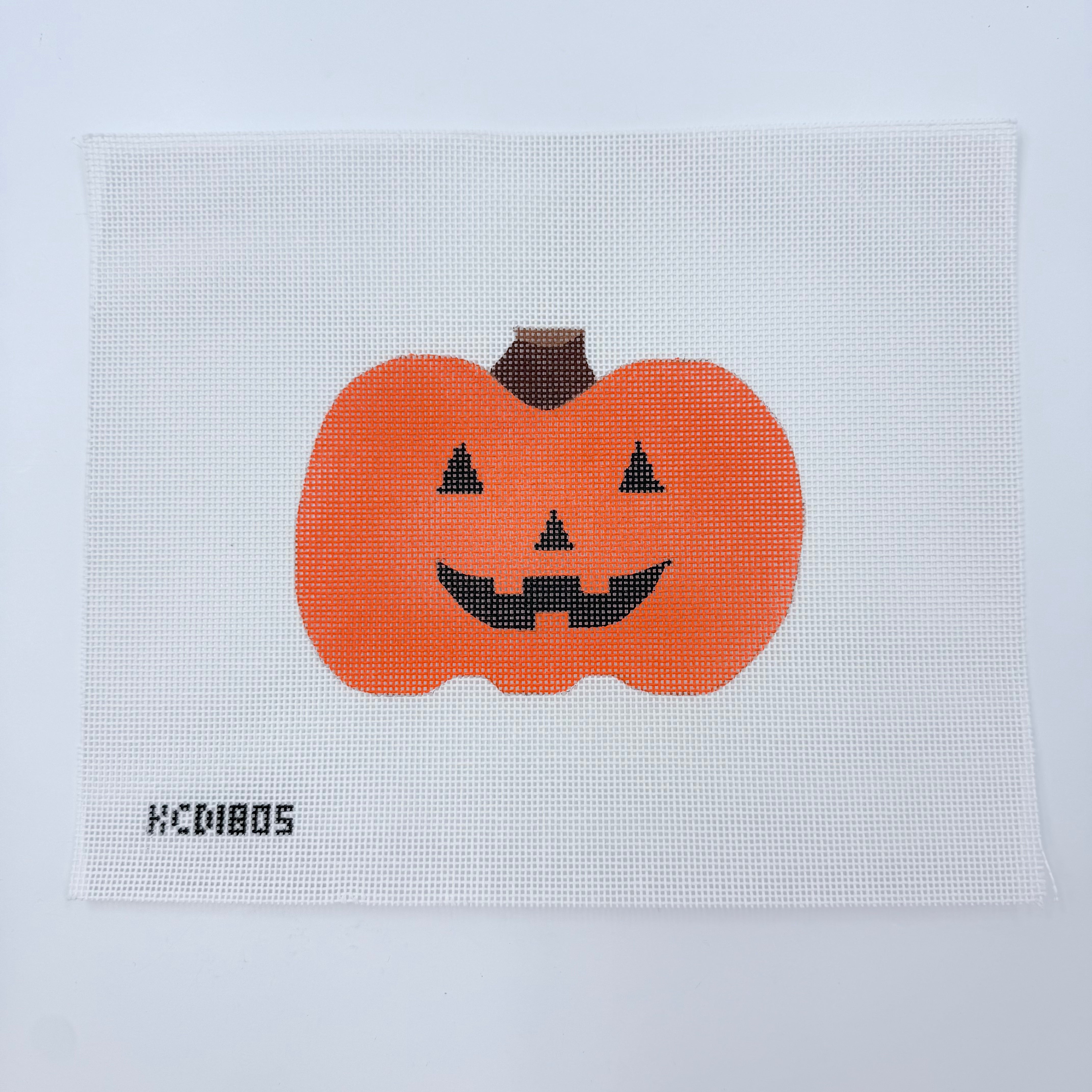Pumpkin Face Canvas - KC Needlepoint