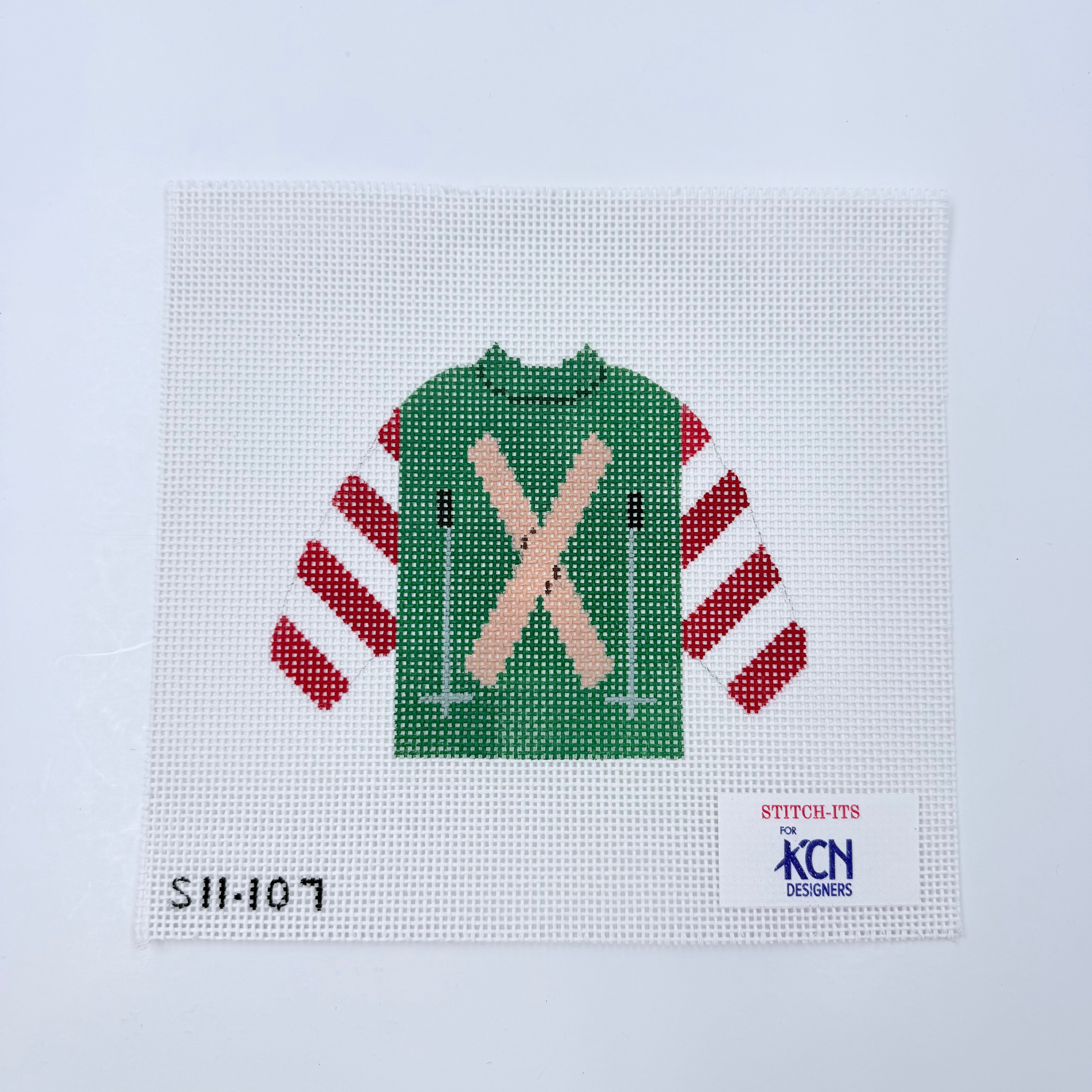 Skis and Poles Pullover - KC Needlepoint