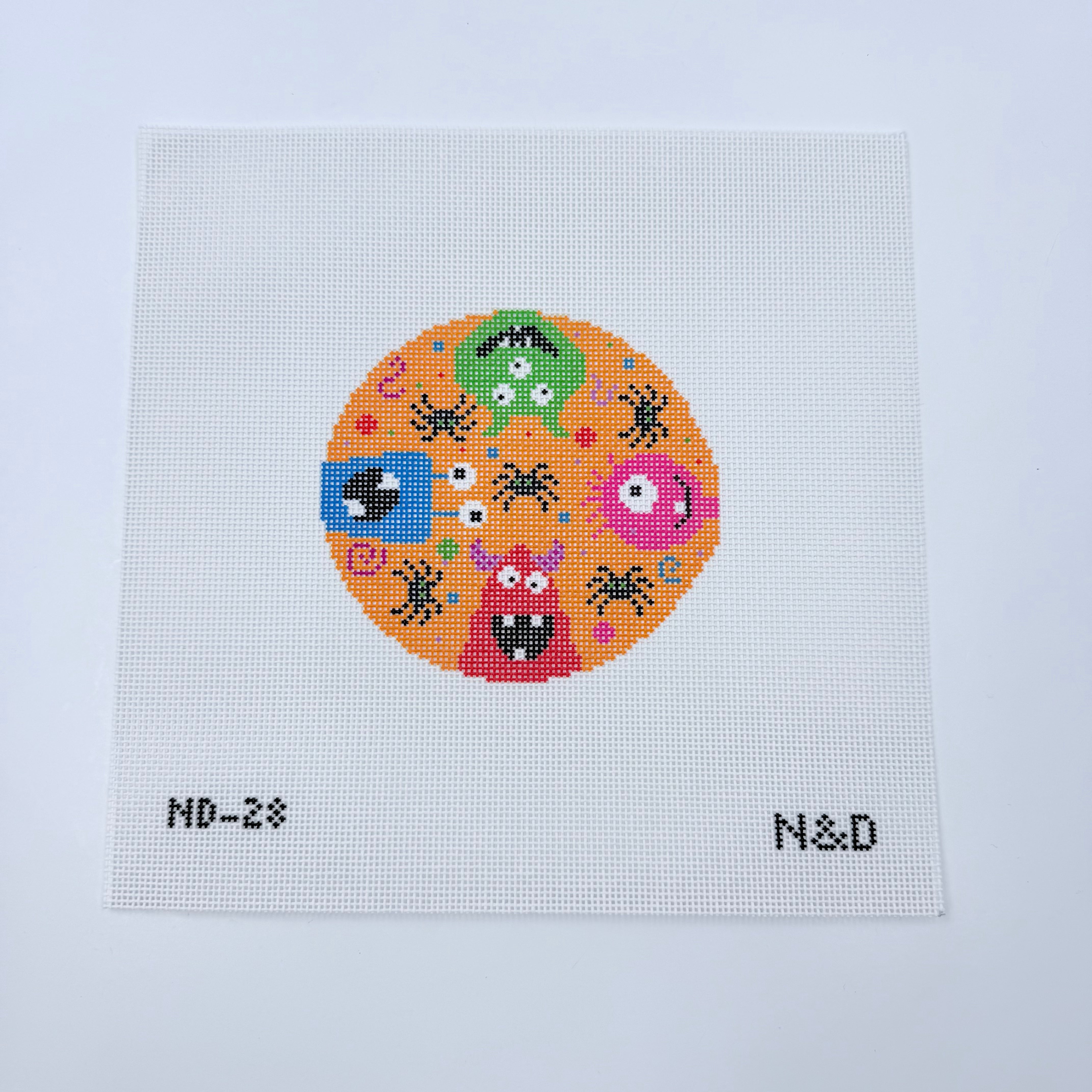 Colorful Monsters Canvas - KC Needlepoint