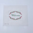 Flower Bud Welcome Canvas - KC Needlepoint