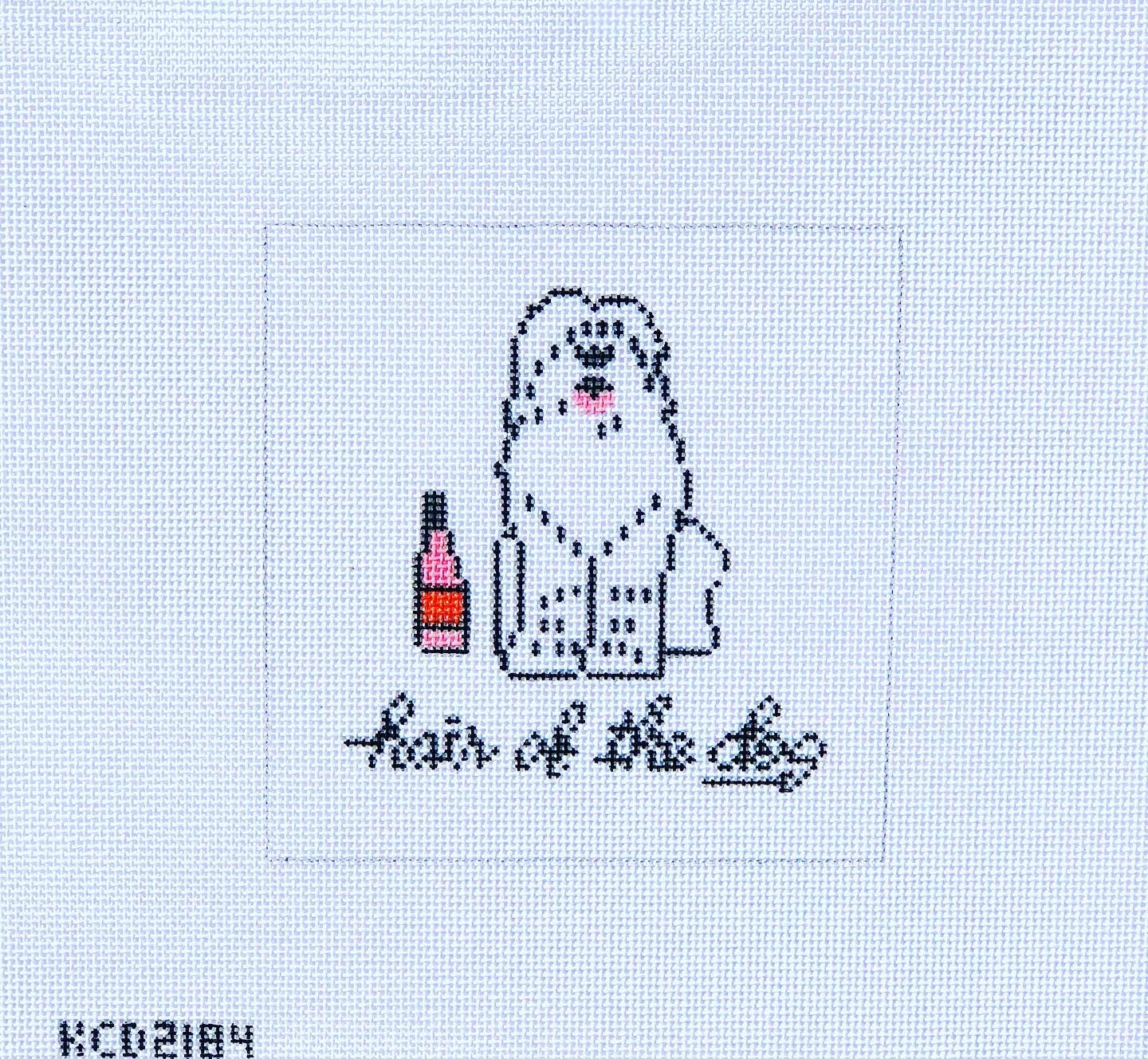 Hair of the Dog Square Canvas - KC Needlepoint