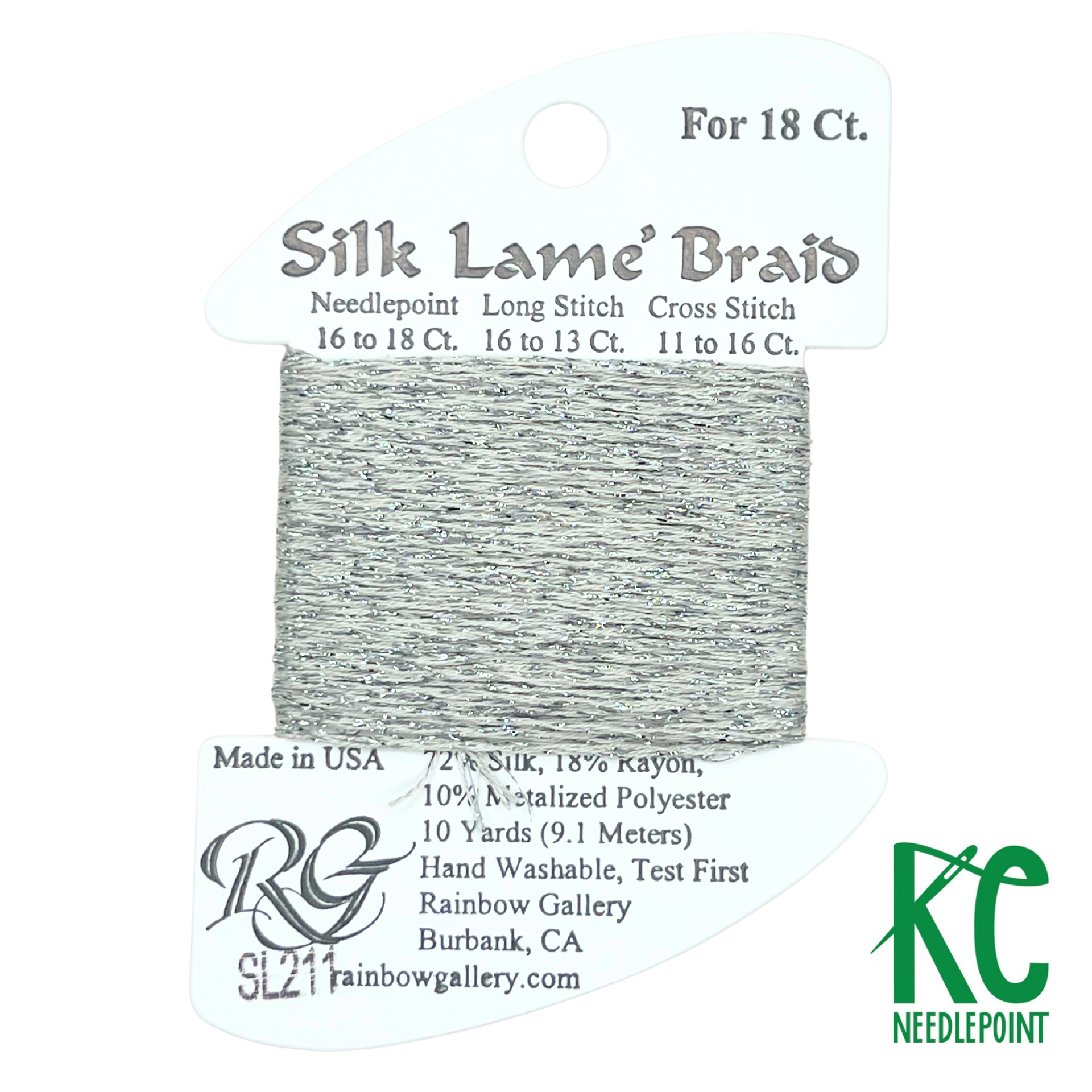Silk Lamé Braid SL211 Glacier Gray – KC Needlepoint