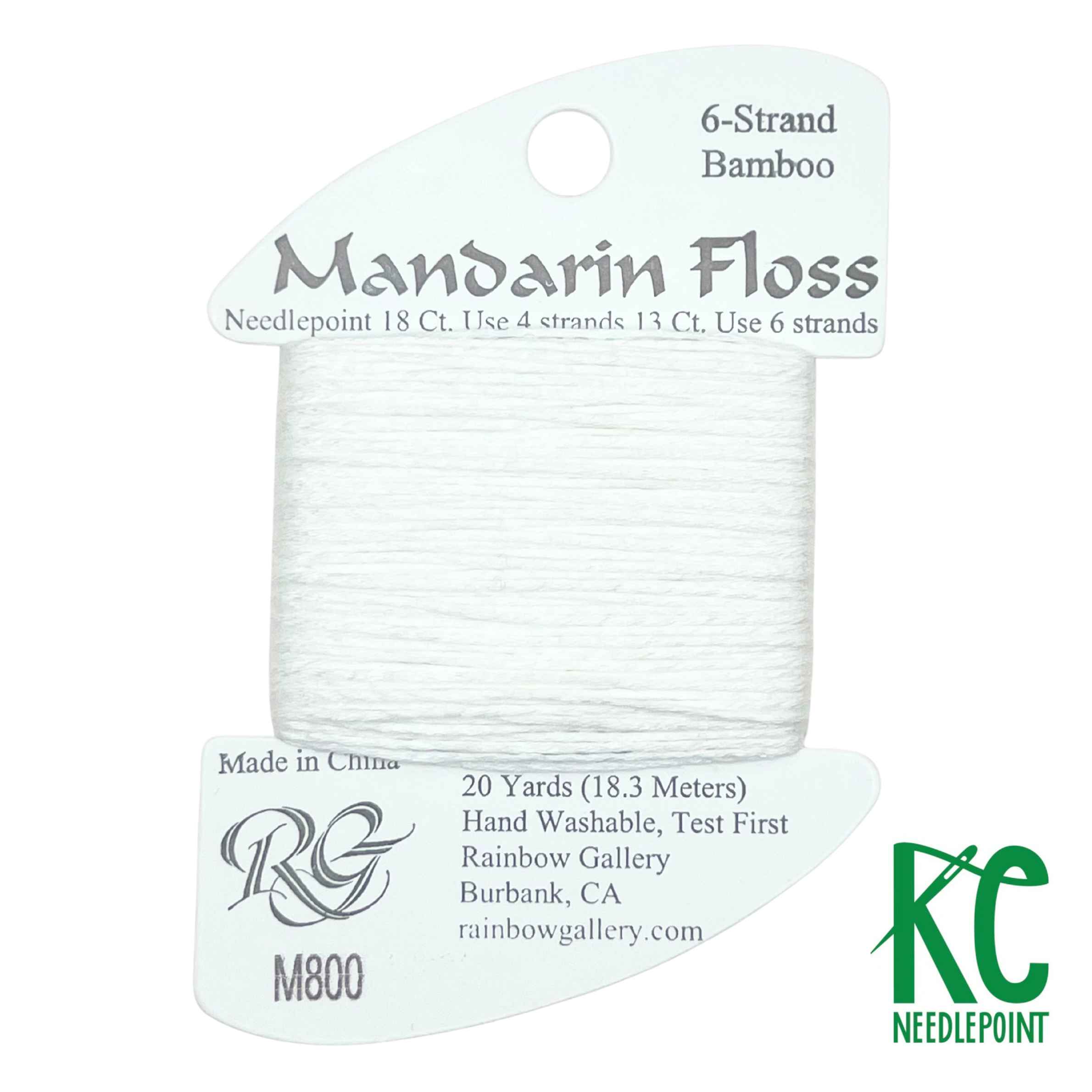 Mandarin Floss M800 Cool White - KC Needlepoint