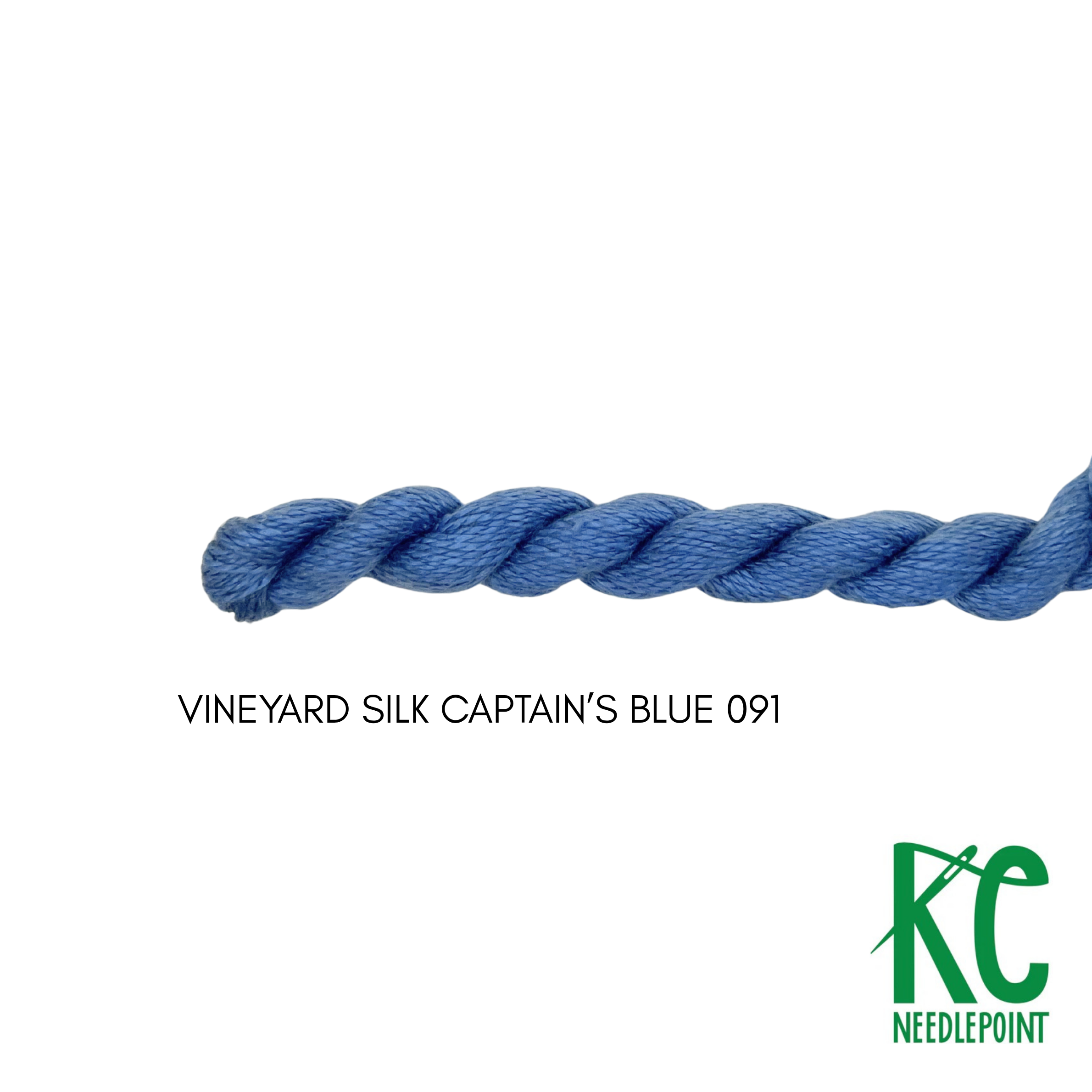 Vineyard Silk Skein C091 Captain's Blue - KC Needlepoint