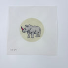 Rosie the Rhinoceros Needlepoint Canvas - KC Needlepoint