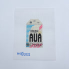 Aruba Vintage Travel Tag Canvas - KC Needlepoint