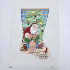 Santa's Gifts Girl Stocking Canvas - KC Needlepoint