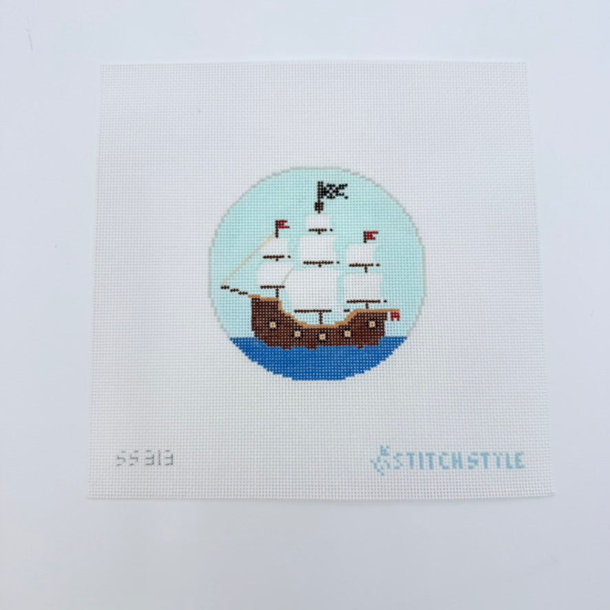 Pirate Ship Canvas - KC Needlepoint