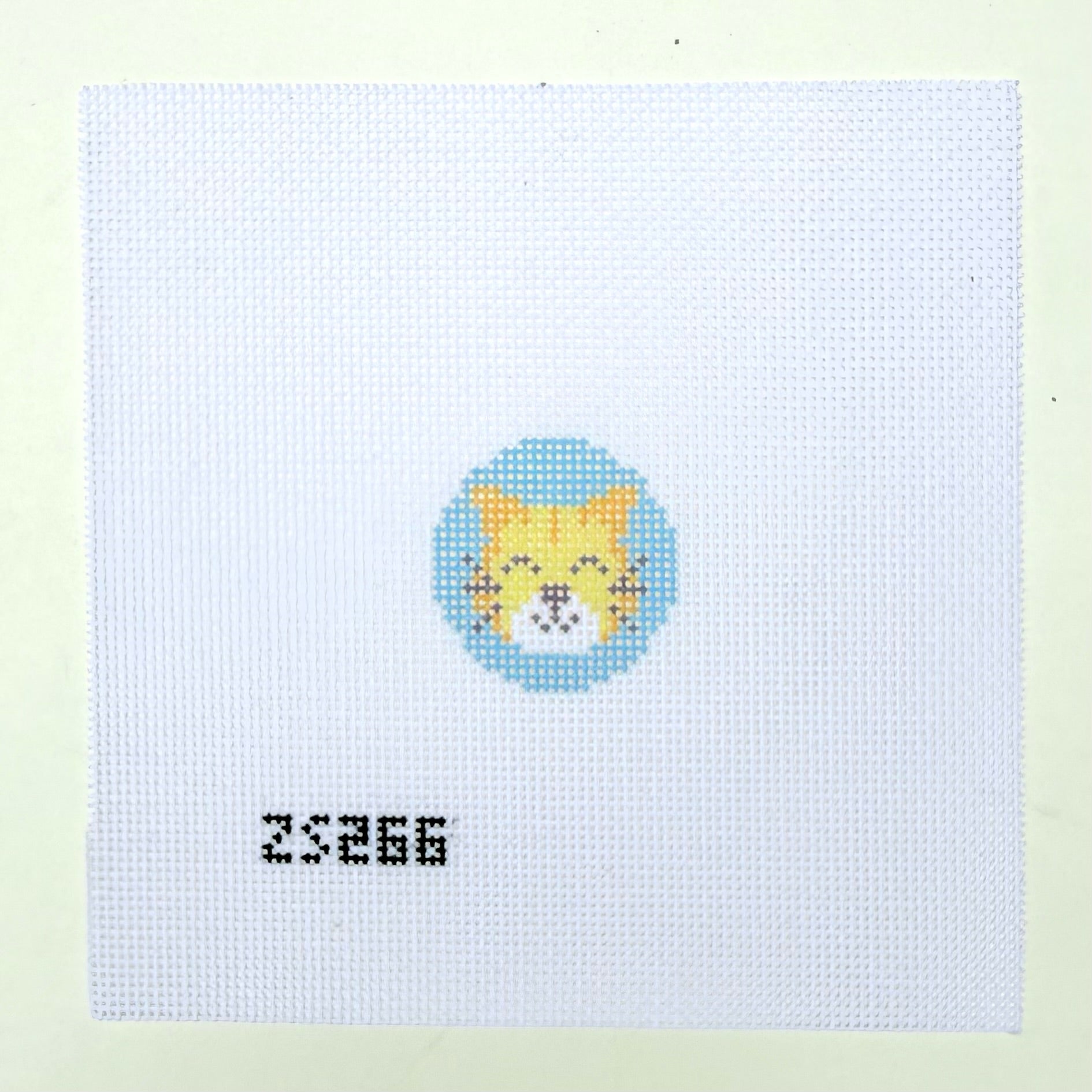 Orange Cat Key Fob Needlepoint Canvas - KC Needlepoint