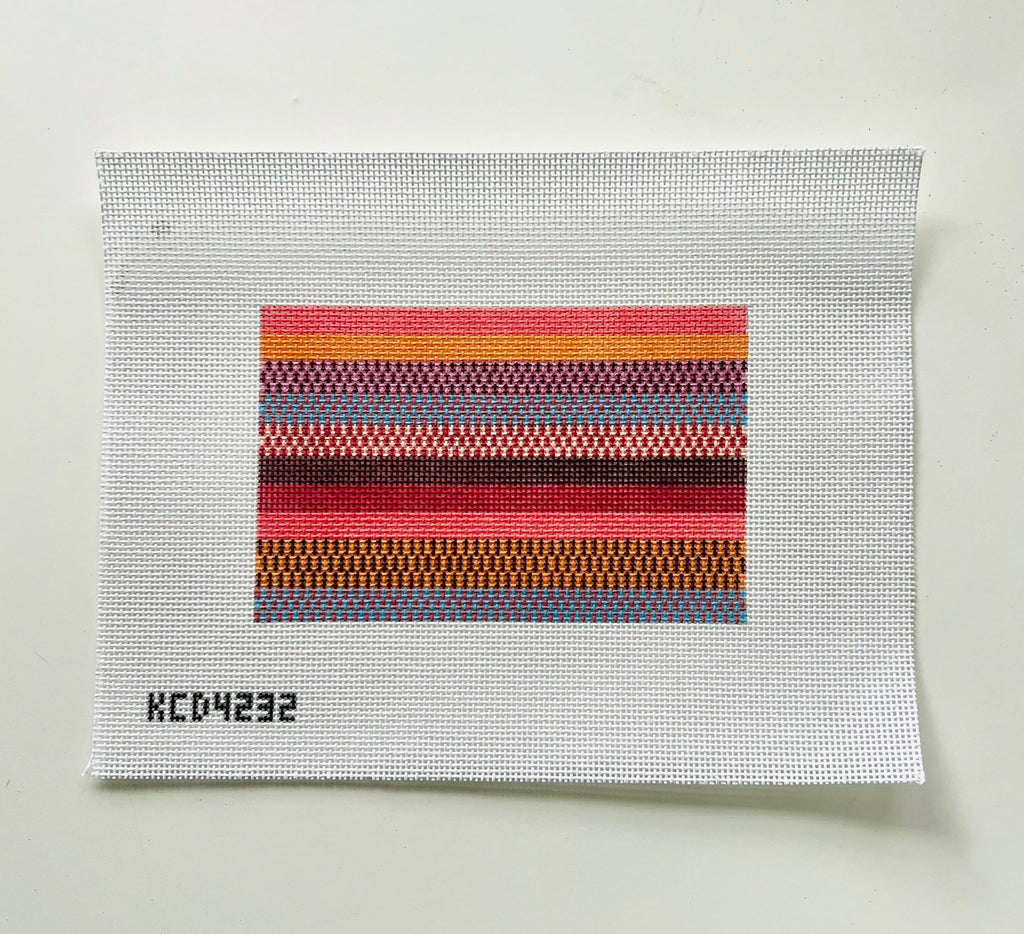 Fall Stripes Acrylic Purse Canvas - KC Needlepoint