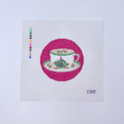 Christmas Cup on Red Canvas - KC Needlepoint