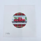 Red Truck on Plaid Canvas - KC Needlepoint
