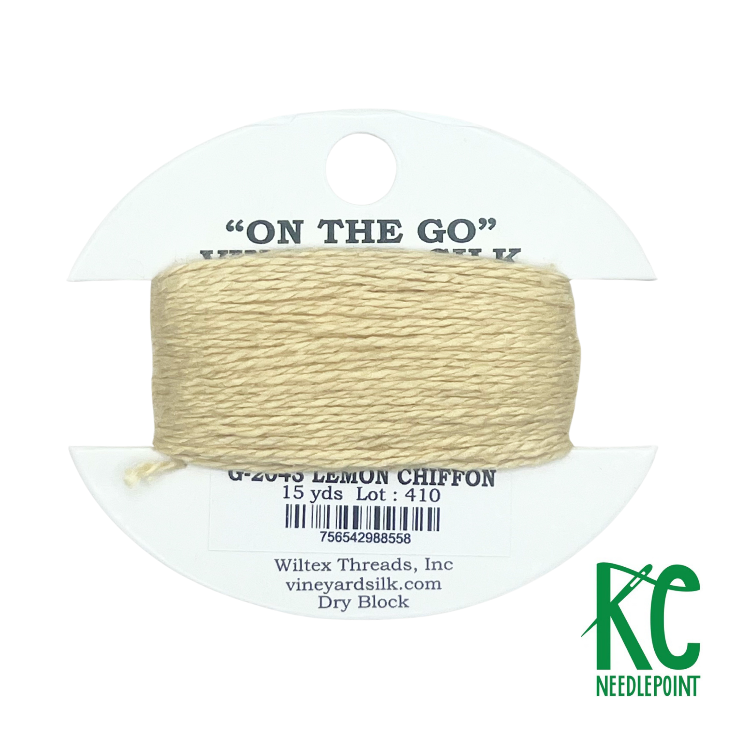 Vineyard Silk Card G2043 Lemon Chiffon - KC Needlepoint
