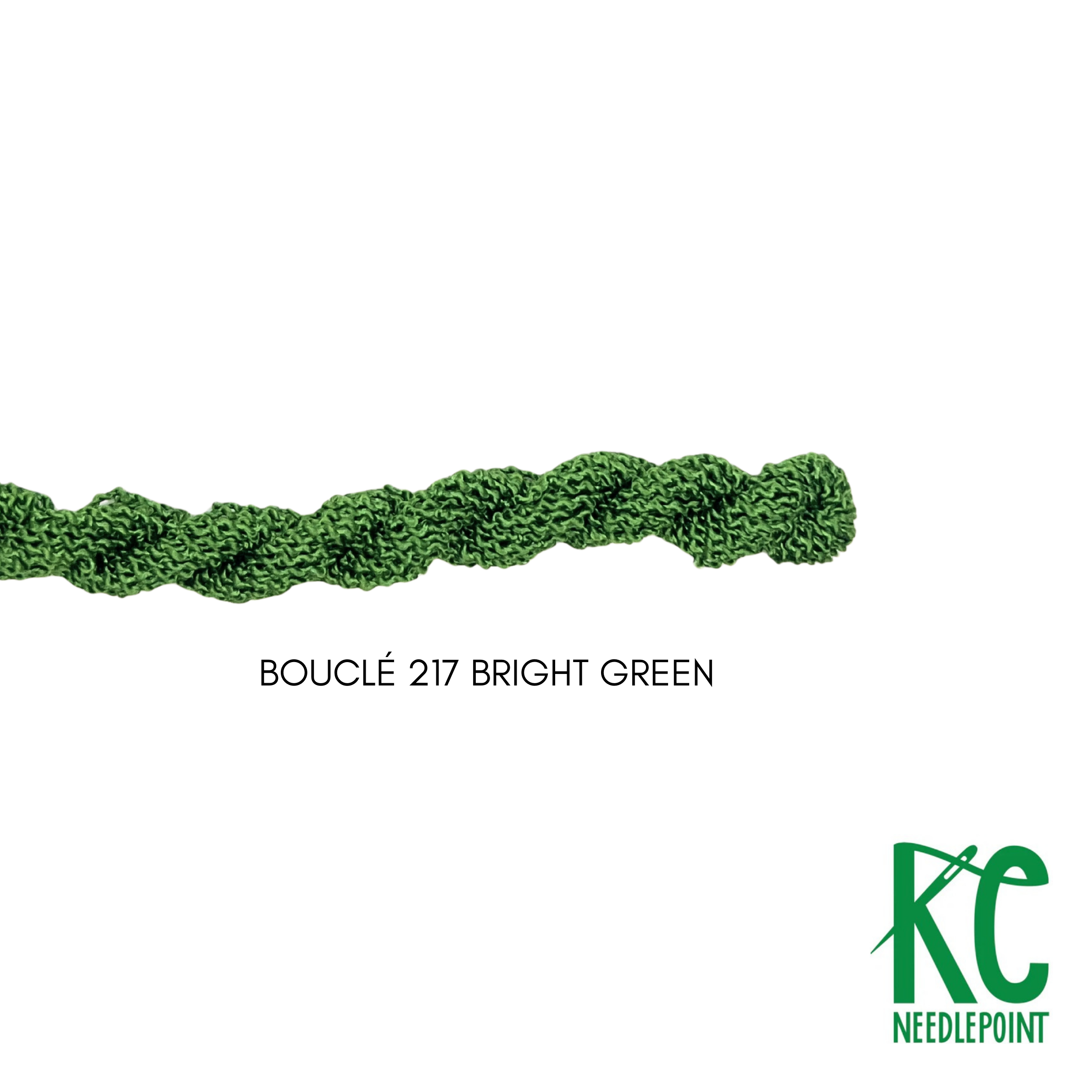 Bouclé 217 Bright Green - KC Needlepoint