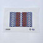 Blue and Orange Clutch Canvas - KC Needlepoint