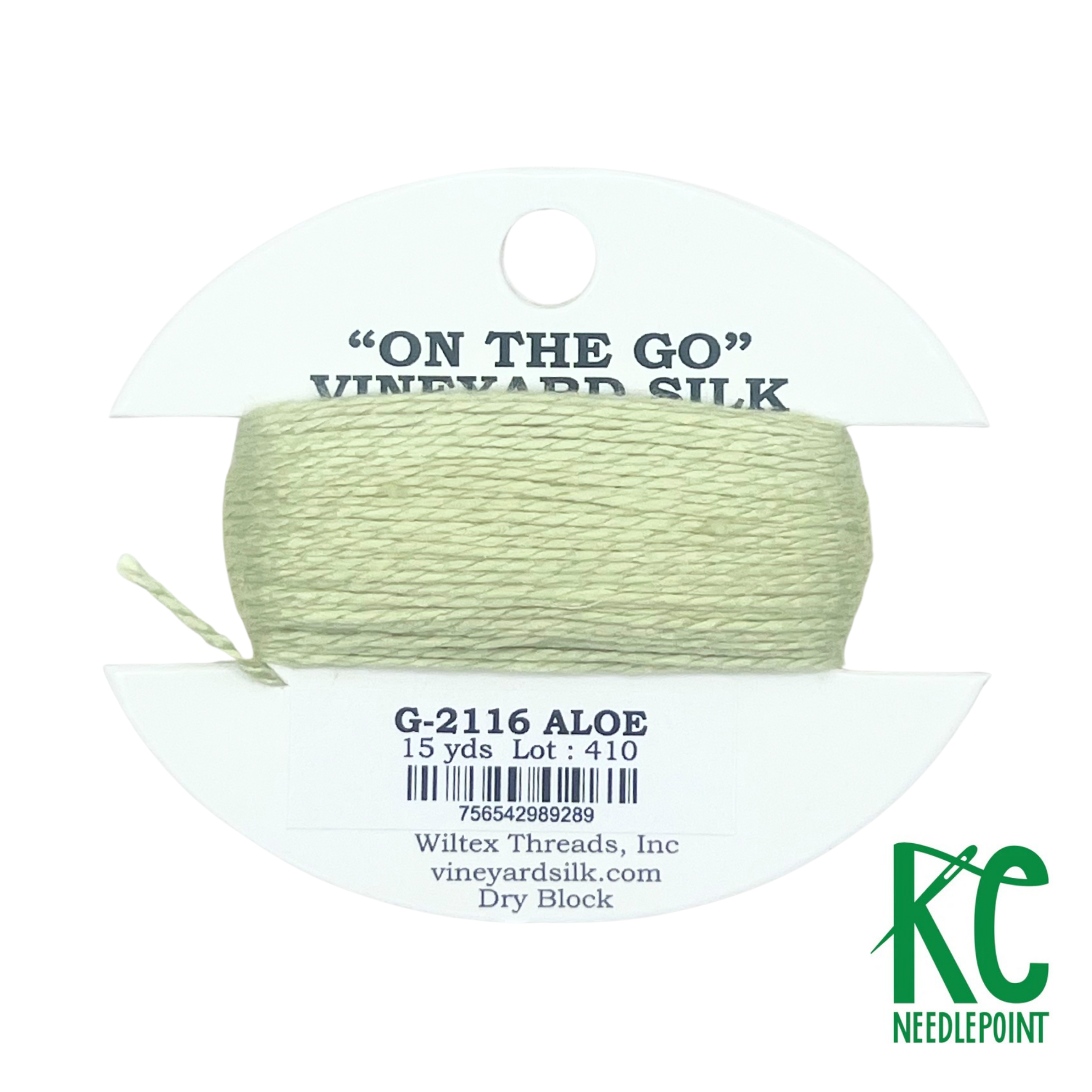 Vineyard Silk Card G2116 Aloe - KC Needlepoint