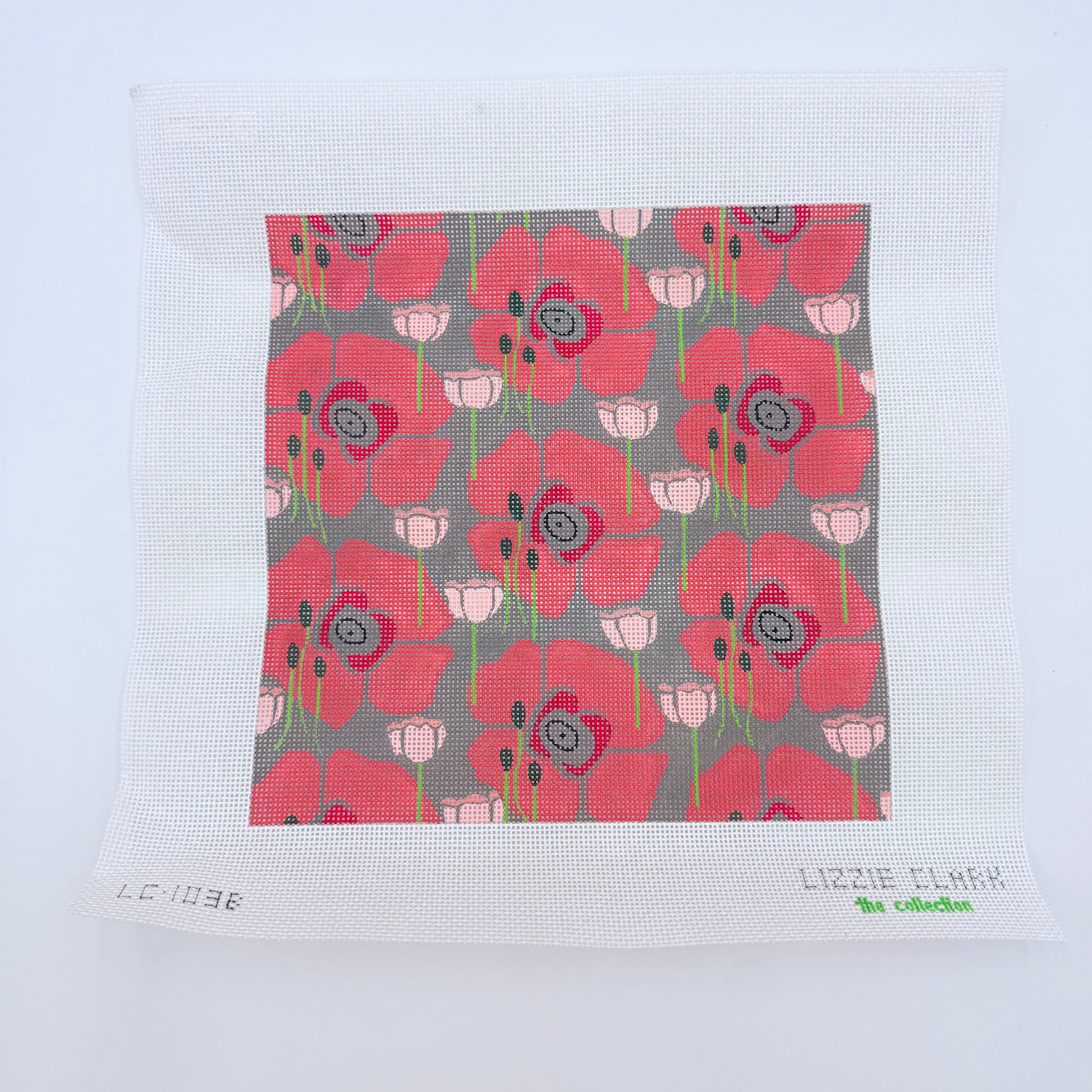 Poppies Needlepoint Canvas - KC Needlepoint