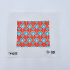 Olivia Orange Hearts Needlepoint Canvas - KC Needlepoint