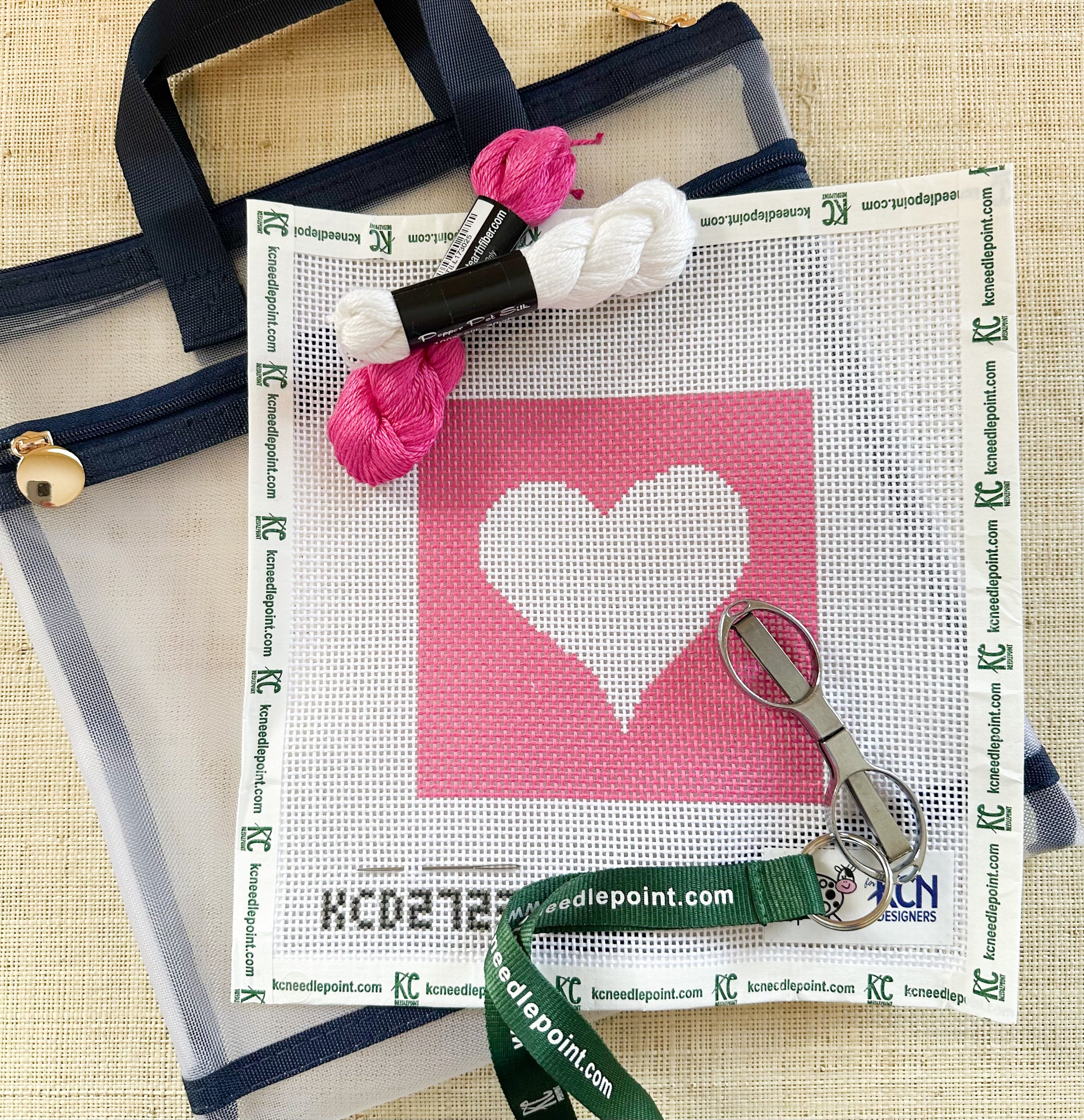 Virtual Beginner Heart Class- September 23rd - KC Needlepoint