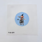 Witch with Spider Round Canvas - KC Needlepoint