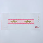Brown Trout on Pink Key Fob Canvas - KC Needlepoint