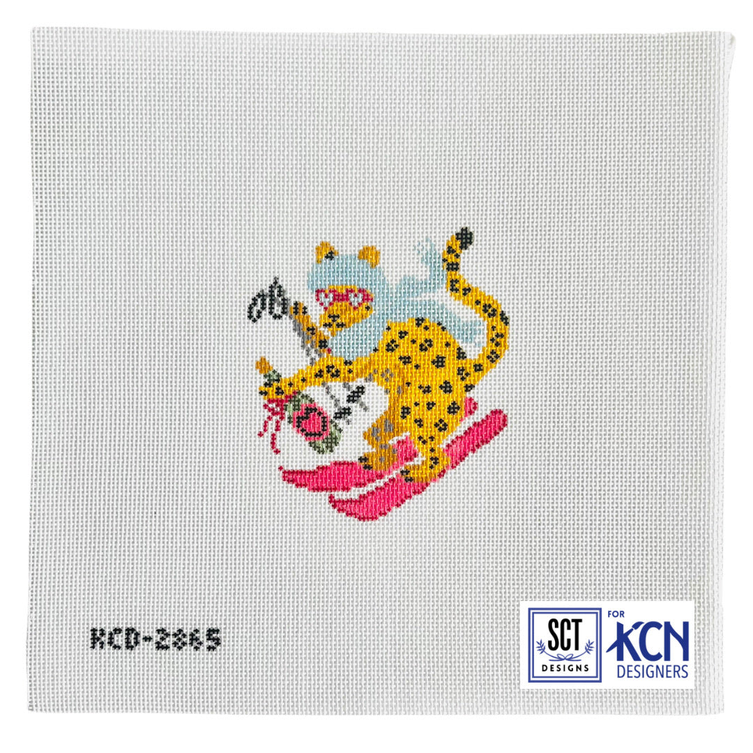 La Dolce Vita - Alpine Cheetah Needlepoint Canvas - KC Needlepoint