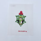 Penguin Holly Ornament Canvas - KC Needlepoint