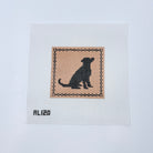 Black Lab Sitting on Tan Canvas - KC Needlepoint