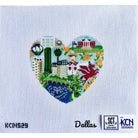 Dallas Heart Canvas - KC Needlepoint