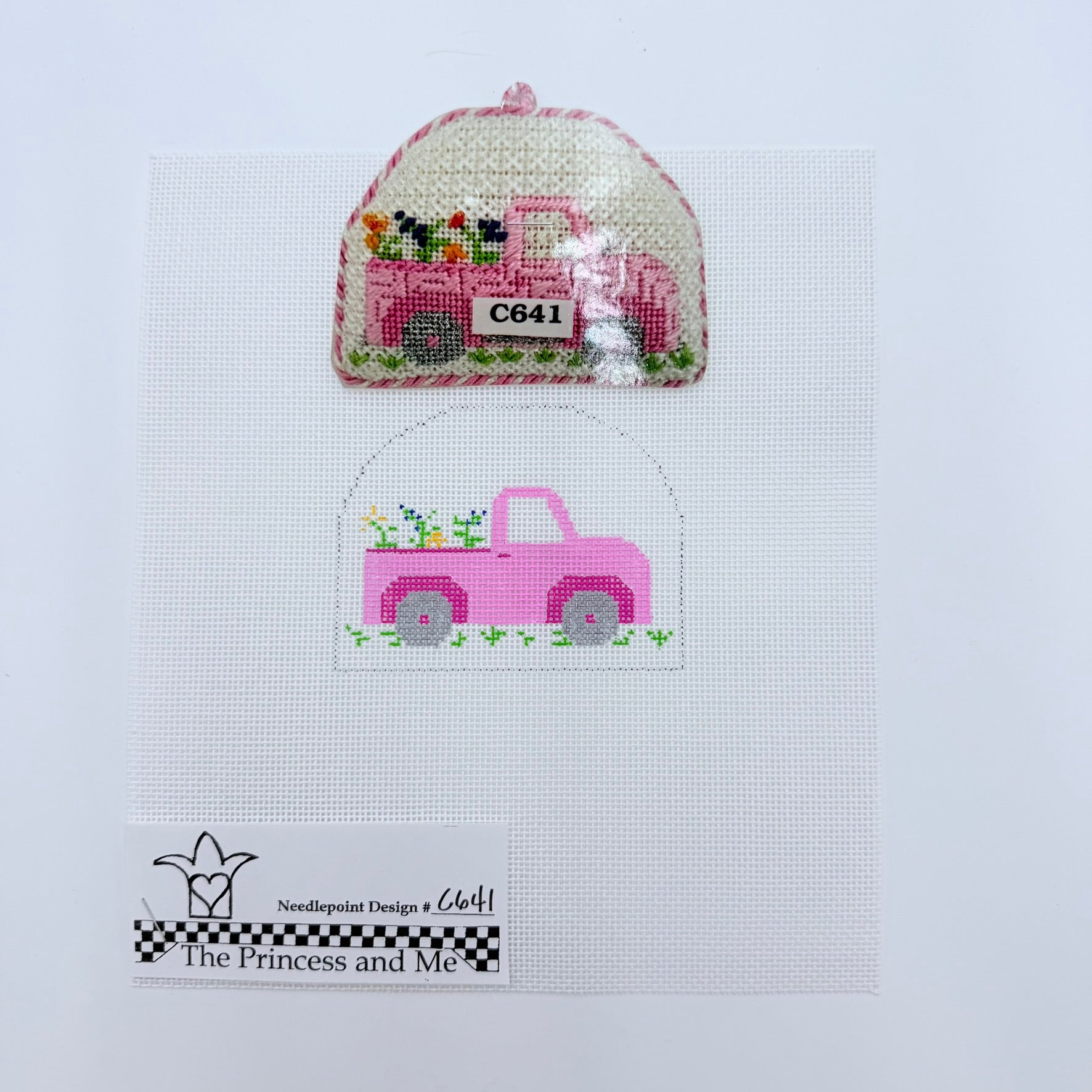 Little Pink Truck Canvas - KC Needlepoint