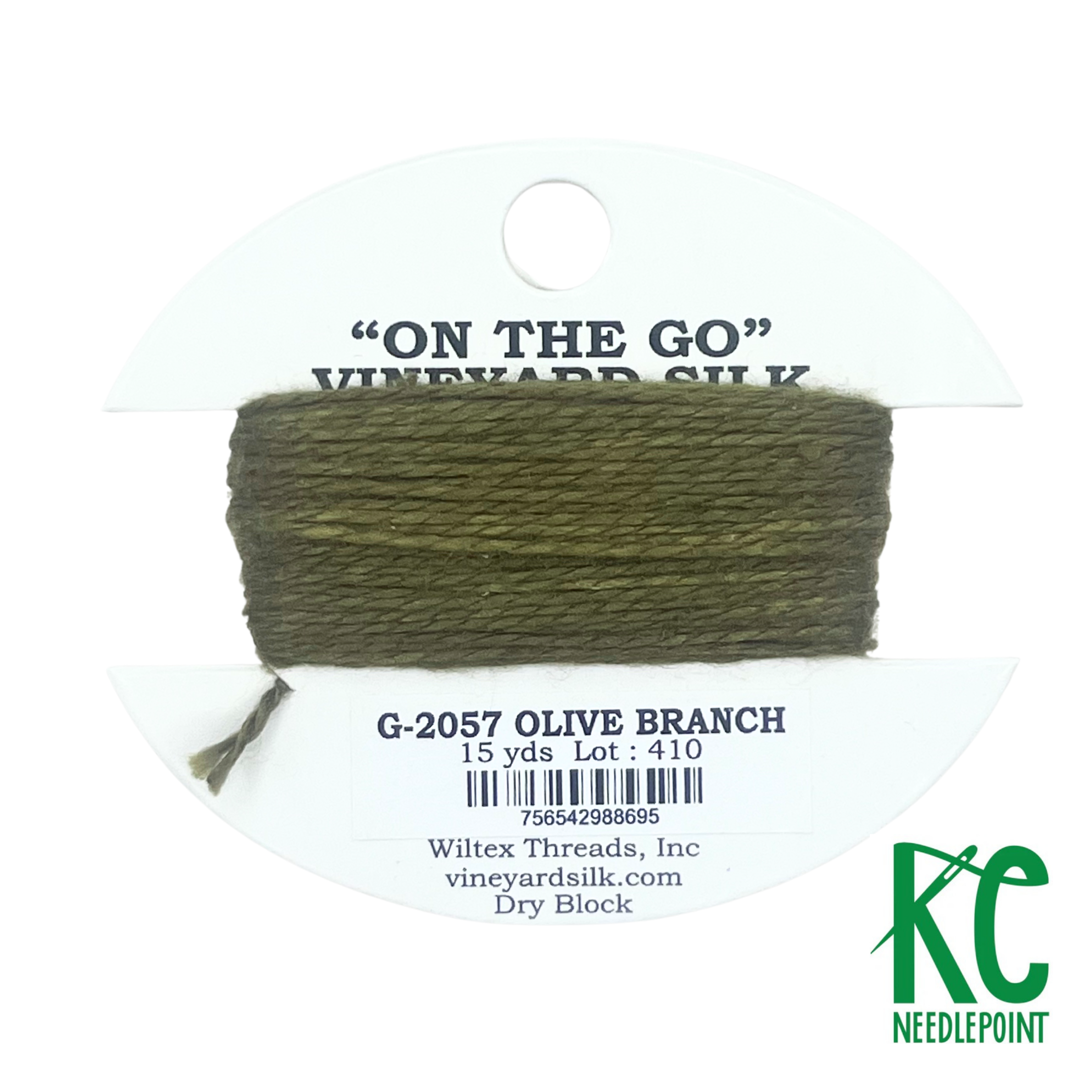 Vineyard Silk Card G2057 Olive Branch - KC Needlepoint