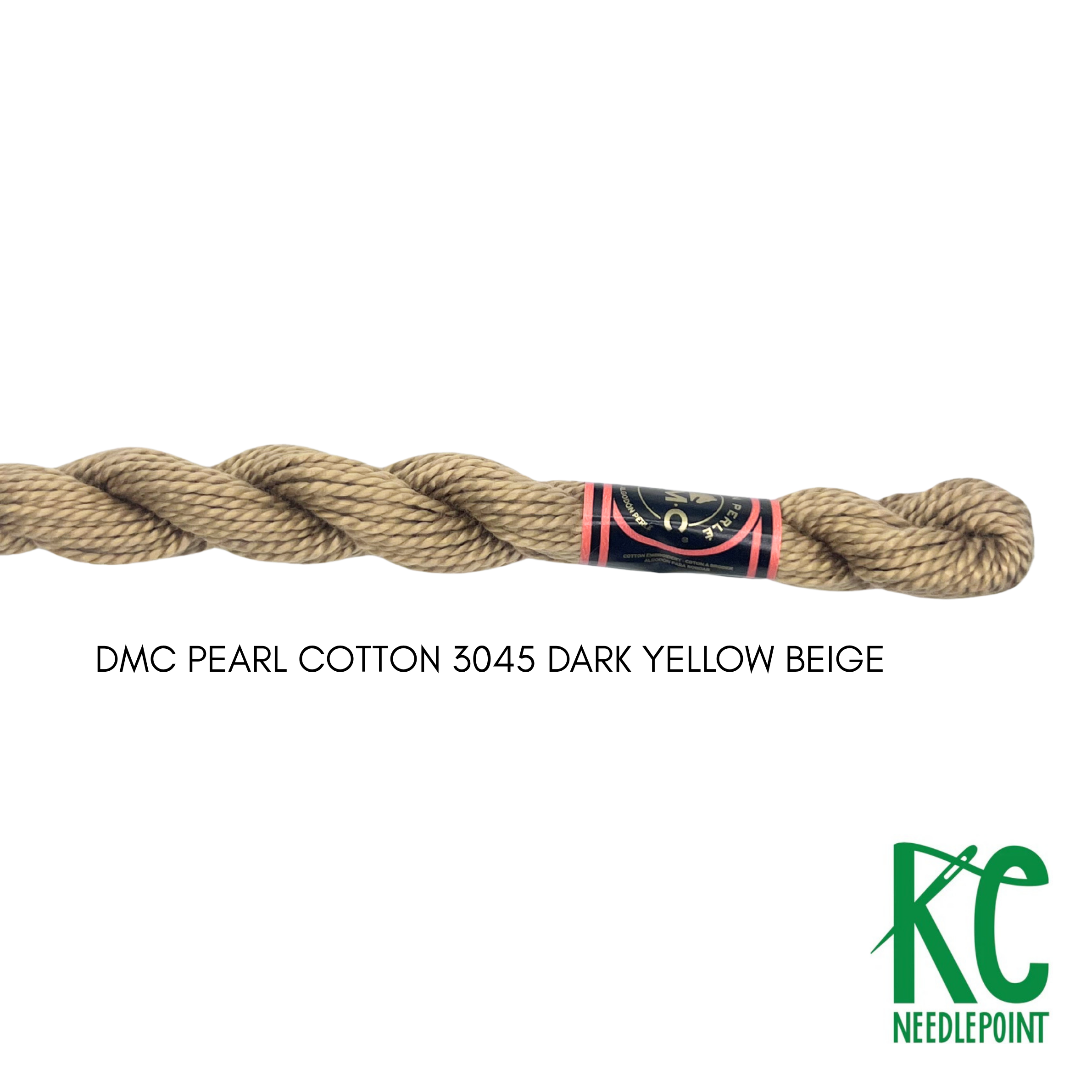 DMC 3 Pearl Cotton 3045 Dark Yellow Beige - KC Needlepoint