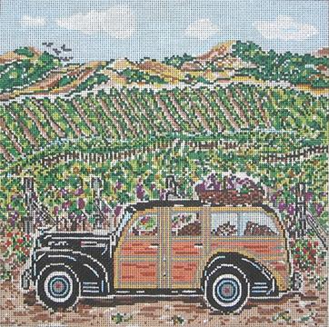 Vineyard Woody Needlepoint Canvas - KC Needlepoint