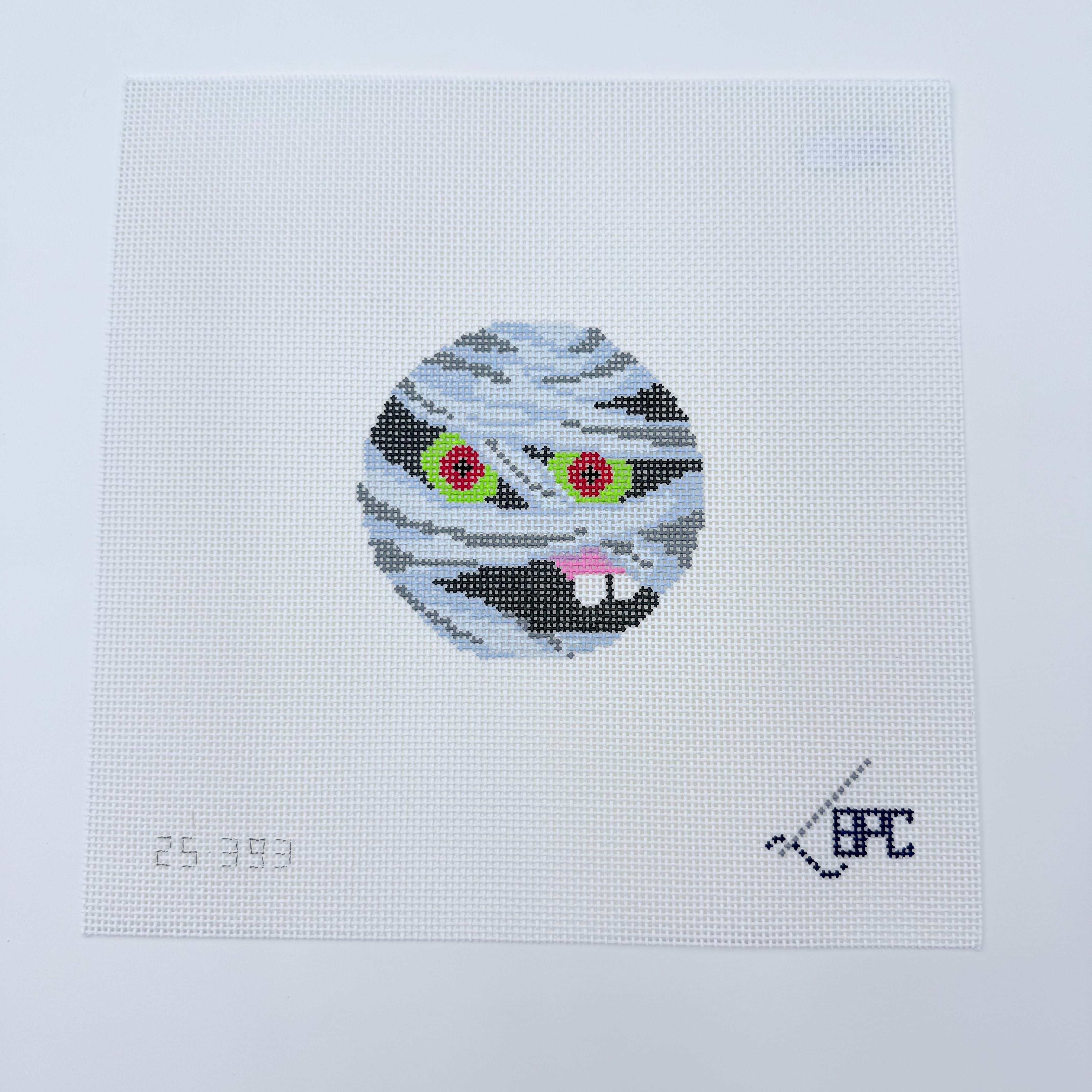 Halloween Mummy Canvas - KC Needlepoint