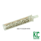 Size 11 Seed Beads 470 Silver Gold - KC Needlepoint
