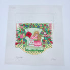 Girl in Chair Stocking Cuff Canvas - KC Needlepoint