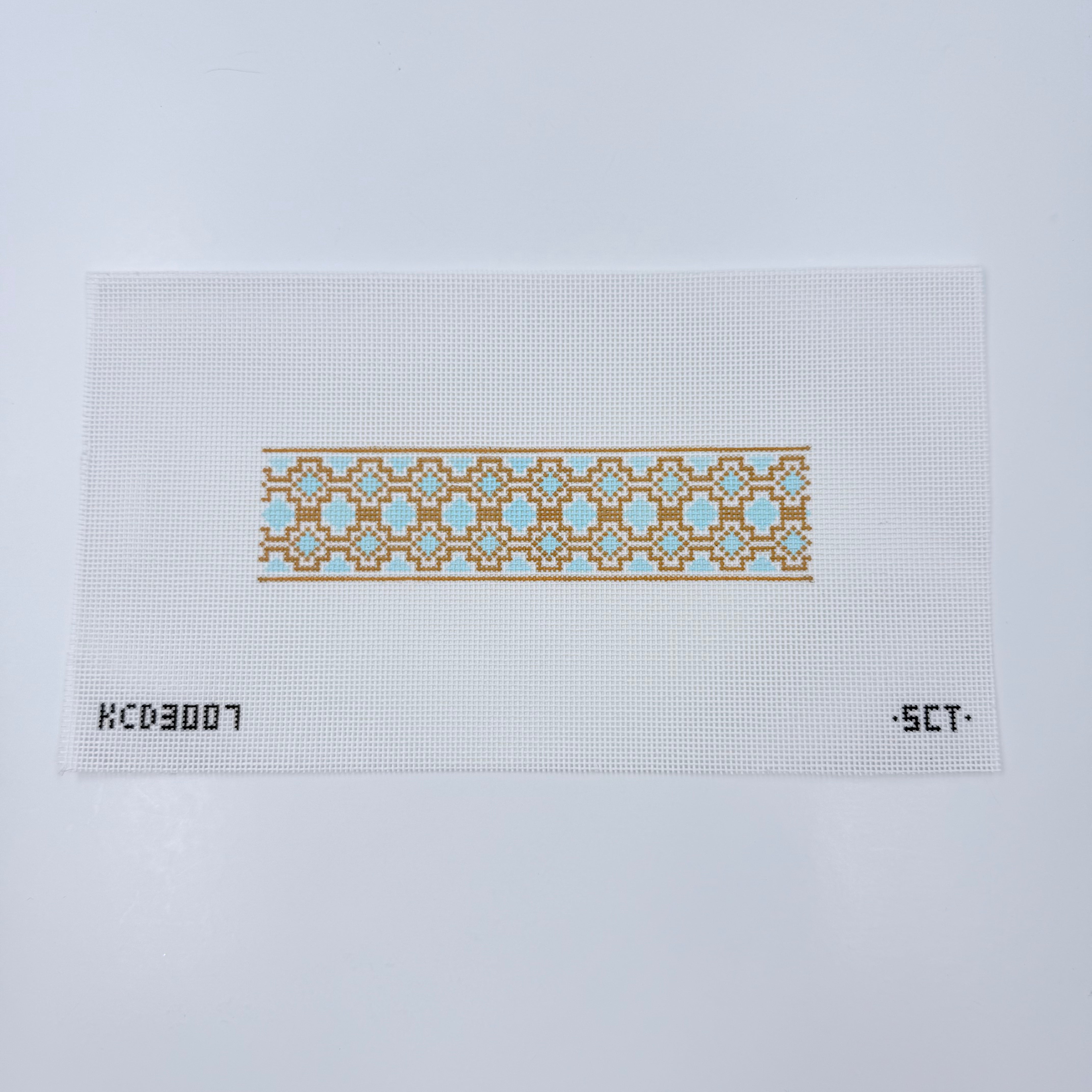 Blue and Gold Key Fob - KC Needlepoint