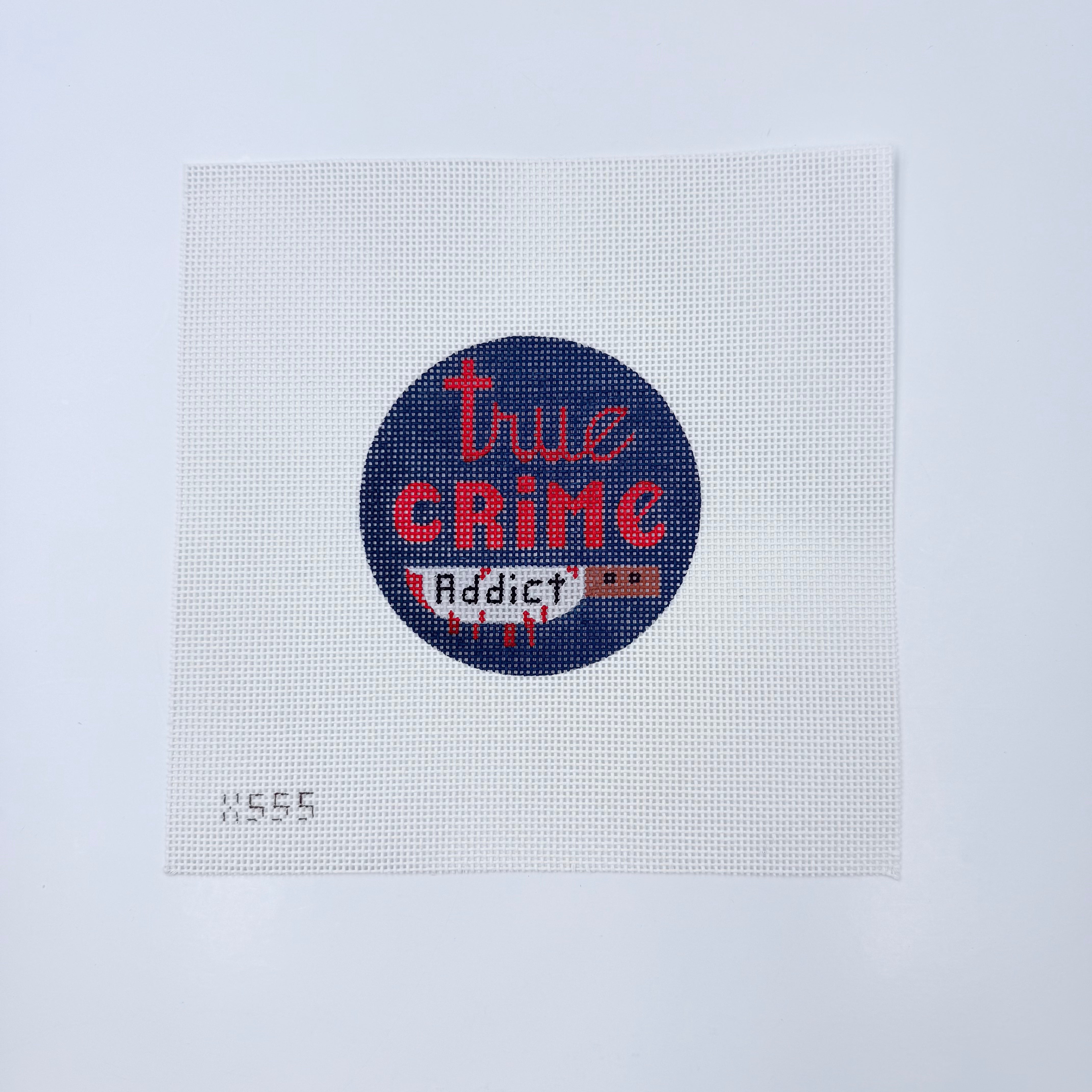 True Crime Addict Canvas - KC Needlepoint